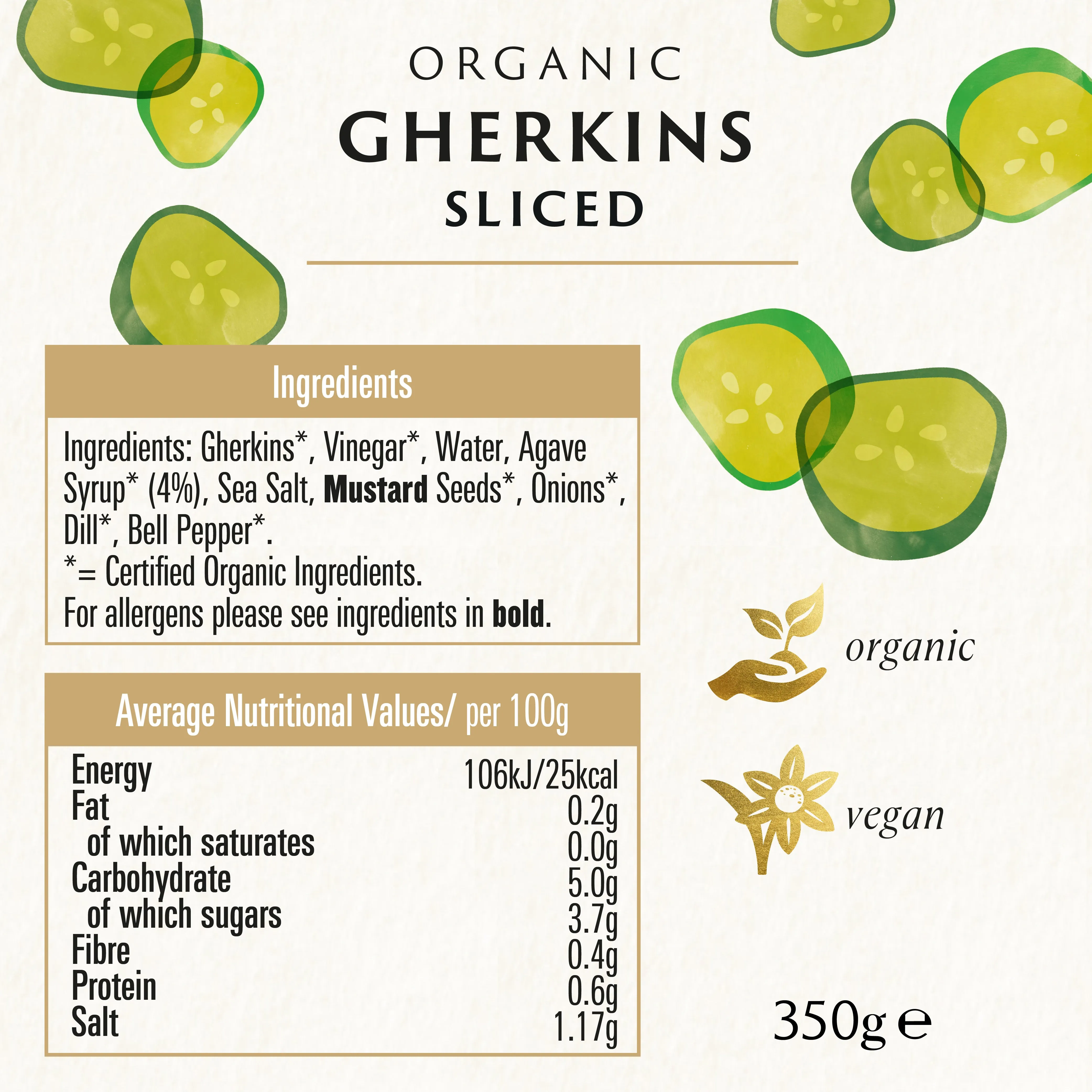 GHERKIN SLICES - 350g