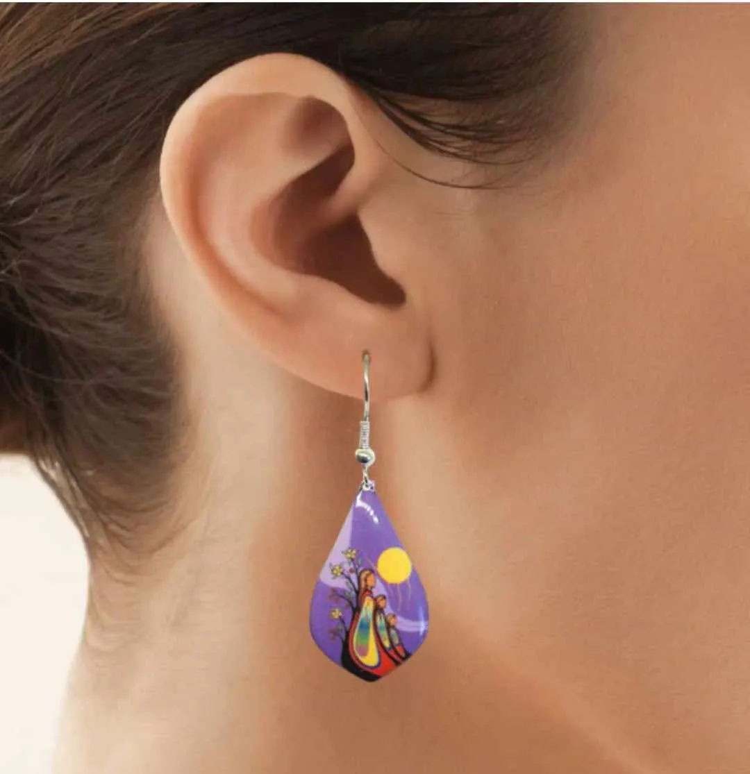 Gift From Creator Earrings by Native Artist Emily Kewageshig