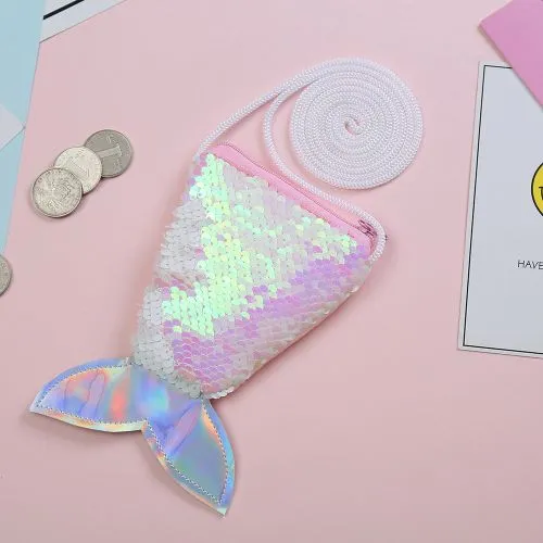 Girls Mermaid Tail Coin Purse