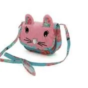 Girl's Pink Critter Cat Crossbody Purse