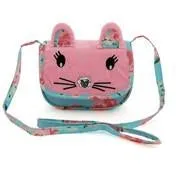 Girl's Pink Critter Cat Crossbody Purse