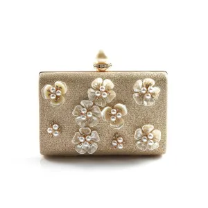 Glitter Floral Evening Bag