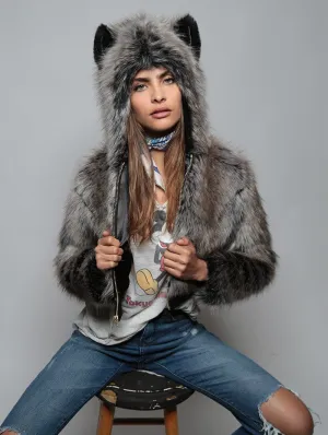 Grey Wolf Crop Jacket SpiritHood