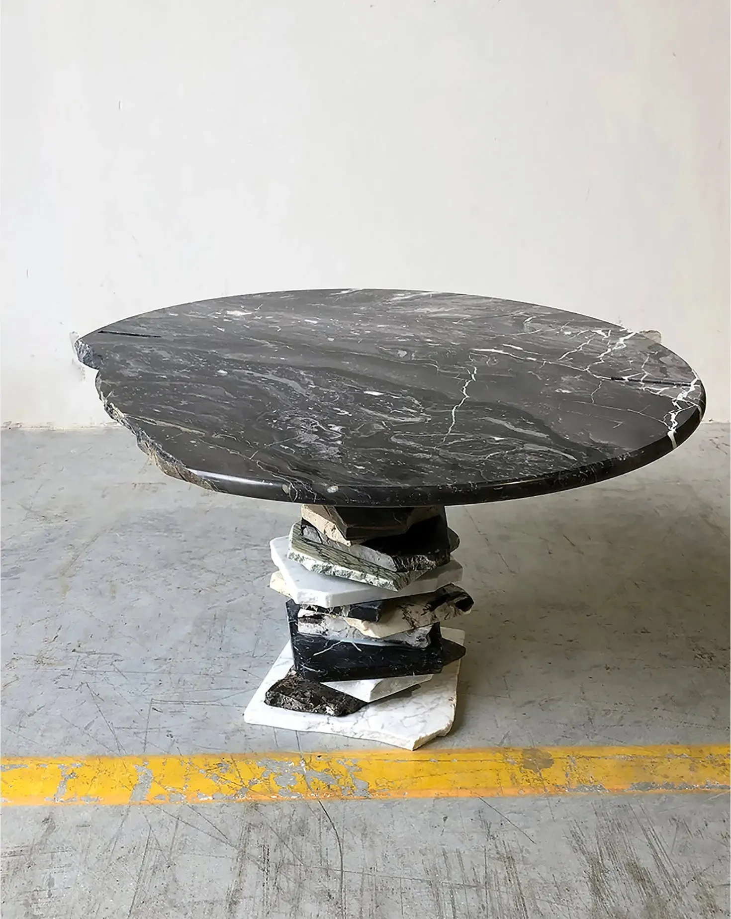 Grigio Orobico Marble Side Table