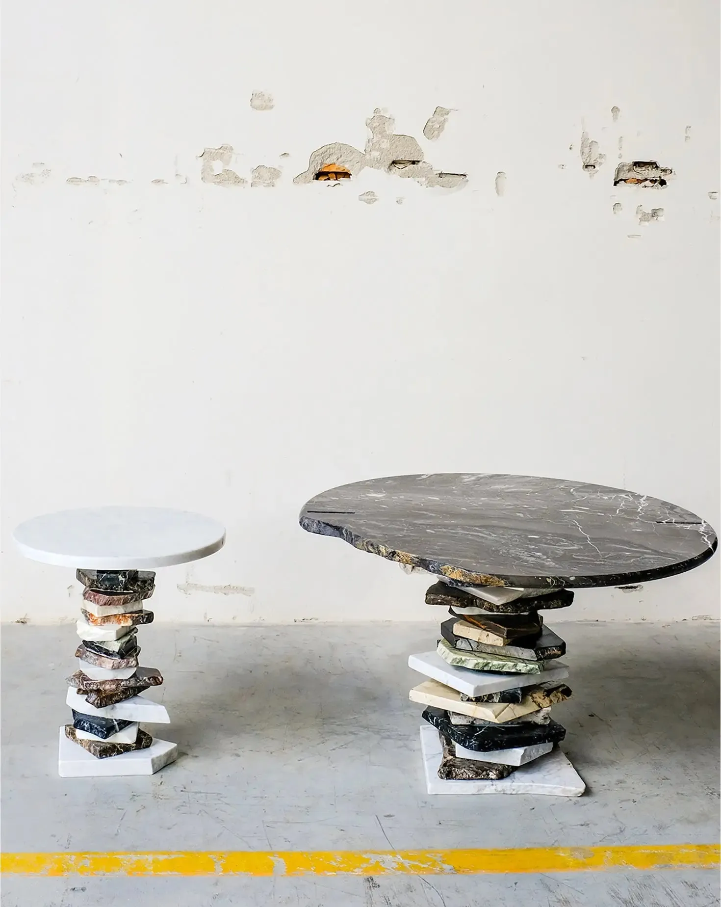 Grigio Orobico Marble Side Table