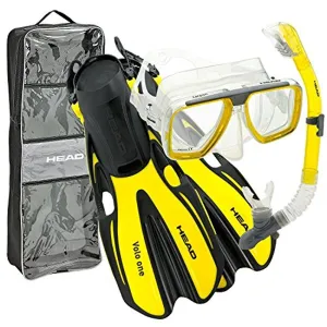 HEAD Mares Tarpon Mask/Snorkel/Fin Set - Small-Medium (Yellow)