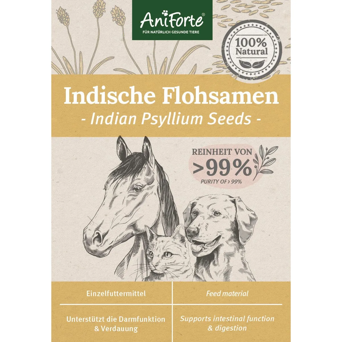 Indian Psyllium Seeds for Dogs, Cats and Horses