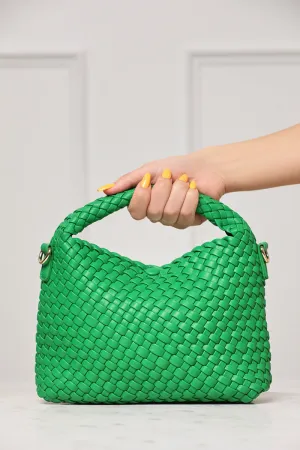 Jessamine Woven Purse (Green)- FINAL SALE