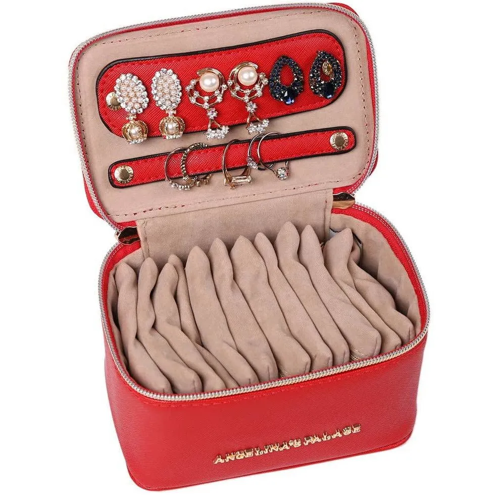 Jewelry Organizer Case Bright Red