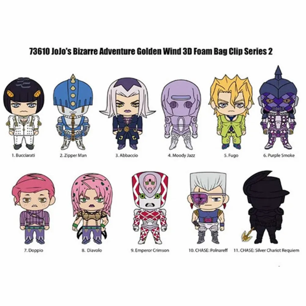 JOJO's Bizarre Adventure 3D Foam Keyring Blind Bag Asst-Ser 2-24pcs PDQ