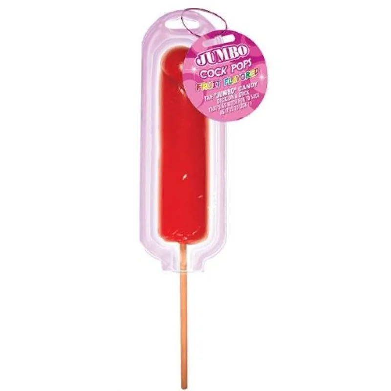 Jumbo Cock Pops Fruit Flavored - Strawberry