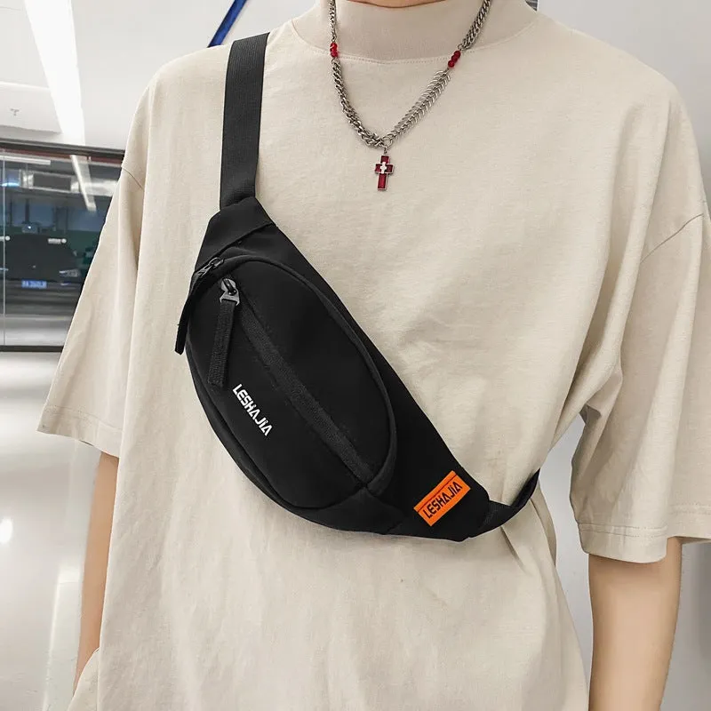 KAMAMES Chest Bag Male Student Sports Small Messenger Bag Japanese Fashion Brand Boys Riding Small Shoulder Bag Lightweight Mobile Phone Waist Bag