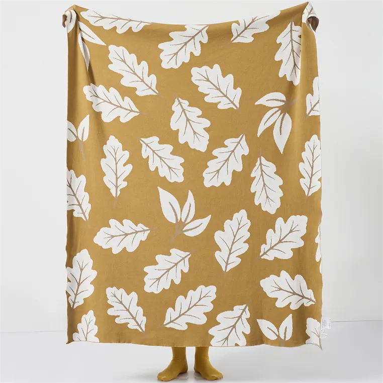 Knitted Leaves Throw