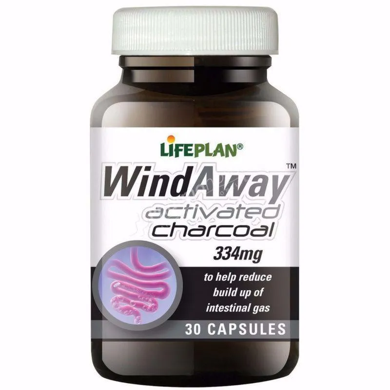 Lifeplan Wind Away Charcoal 30 Capsules