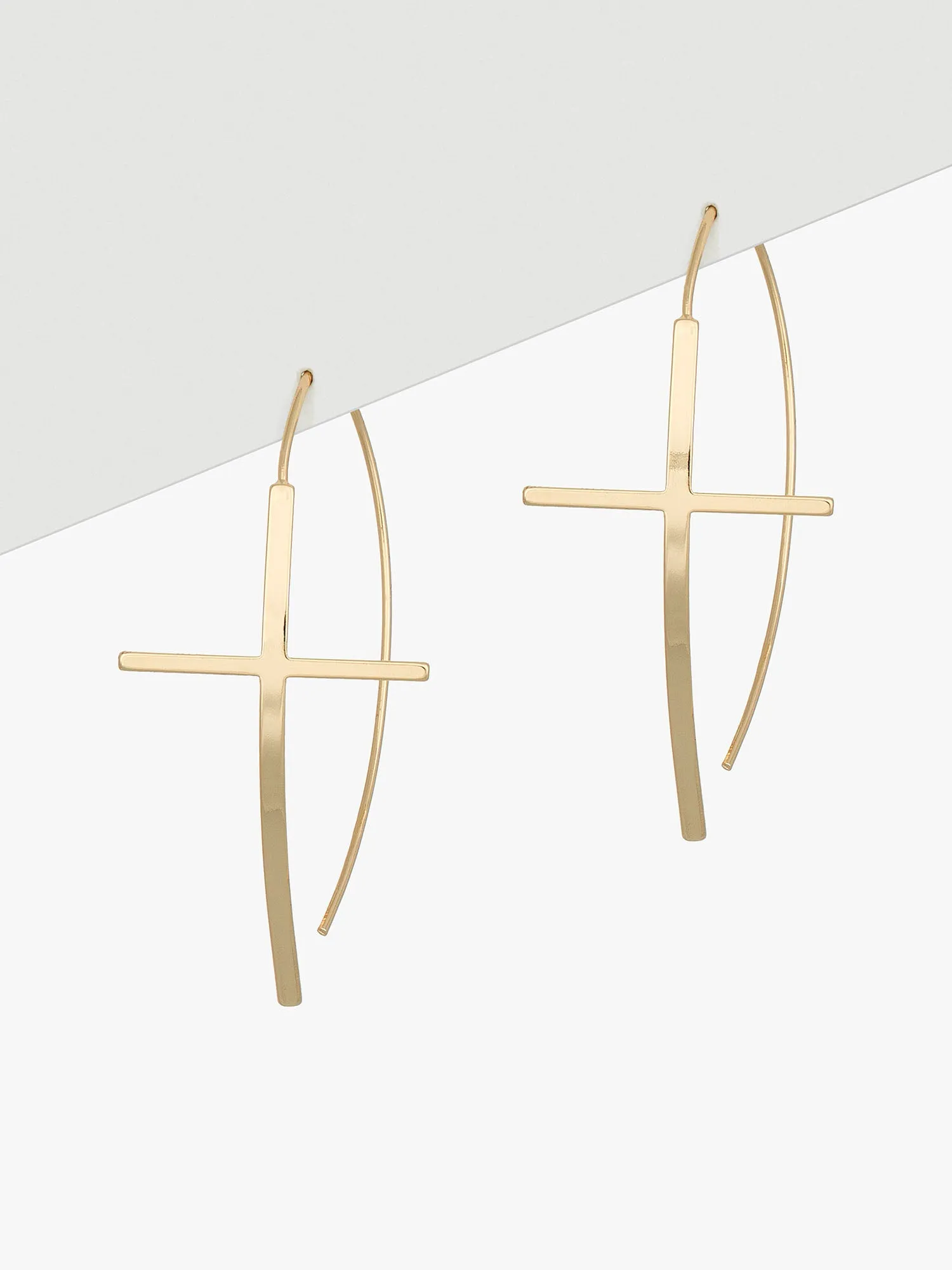 Lightweight Cross Dangler Earrings