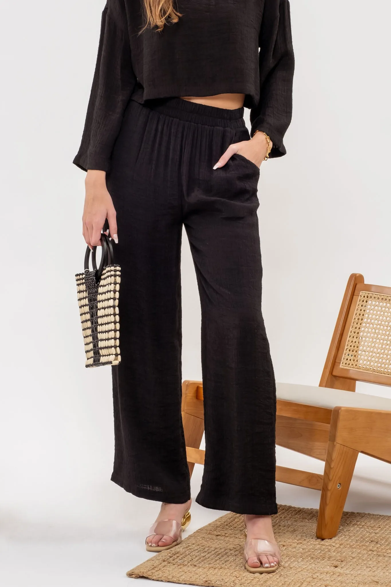 LIGHTWEIGHT HIGH RISE PANTS