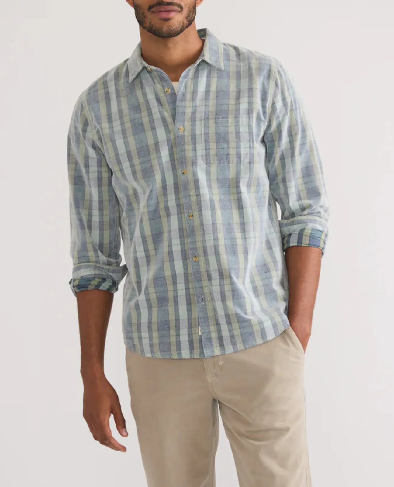 Lightweight Plaid Corduroy Shirt