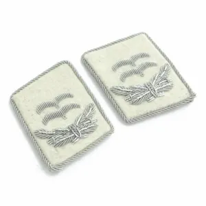 Luftwaffe HG Division Oberleutnant Collar Tabs - White