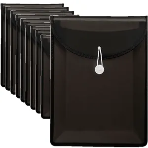 Marbig Top Load File Folder With Elastic Closure PP A4 Black Pack 10