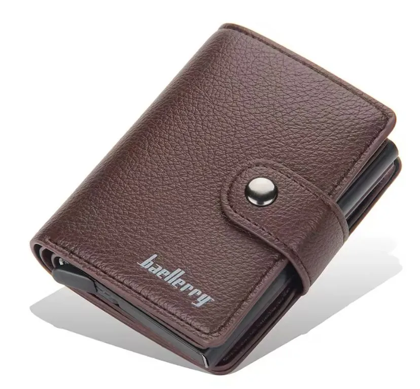 Men Card Holder Automatic Elastic Card Buckle Wallets for Men  S3008