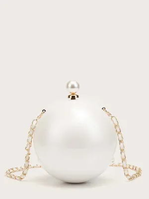 Mini Faux Pearl Clutch Bag