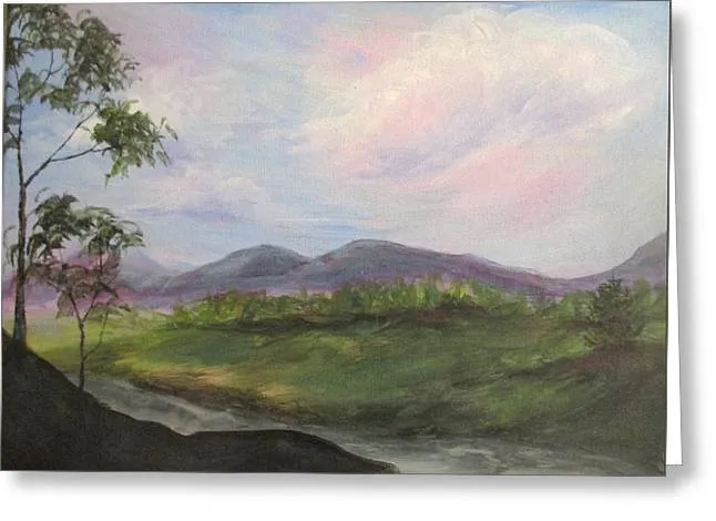 Misty Landscape - Greeting Card