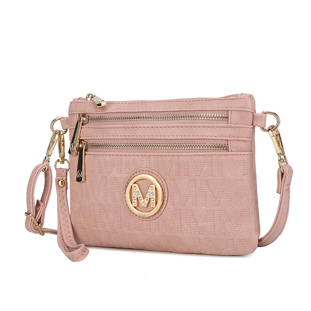 MKF Collection Roonie Milan Signature Crossbody Wristlet by Mia k