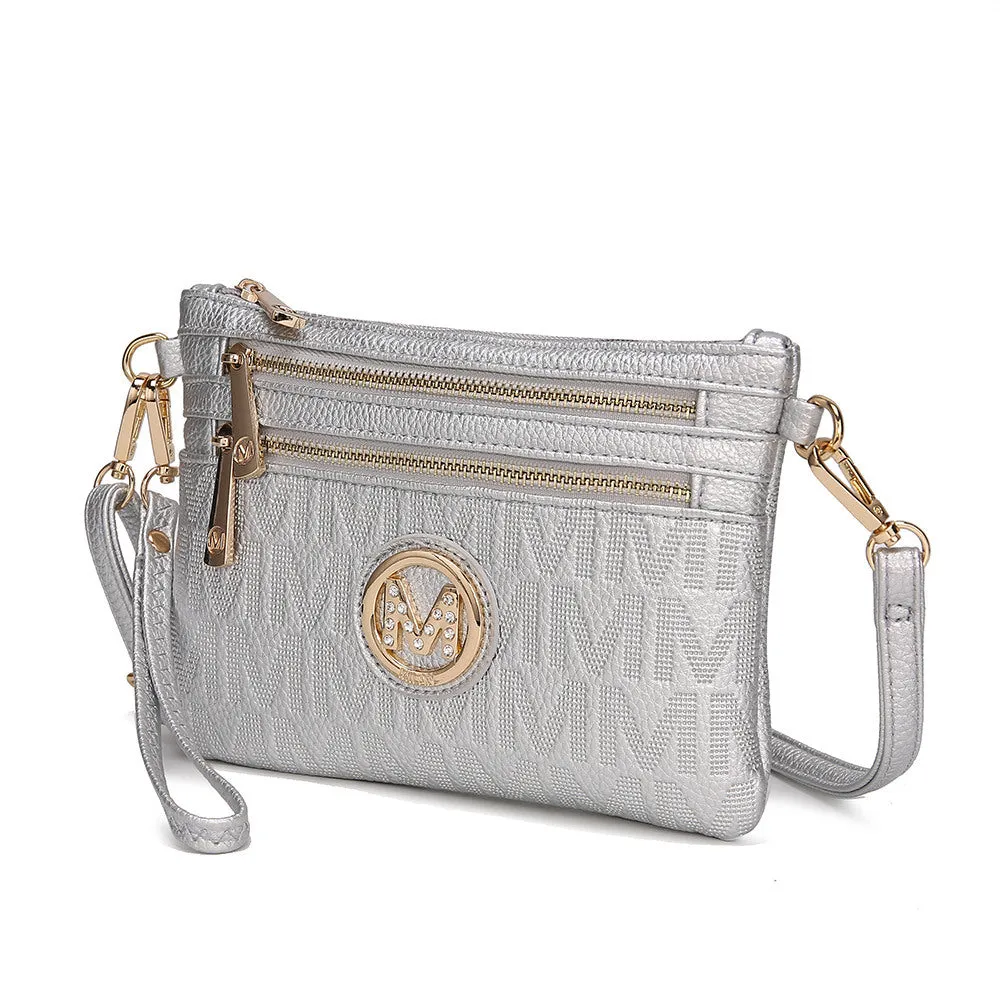 MKF Collection Roonie Milan Signature Crossbody Wristlet by Mia k