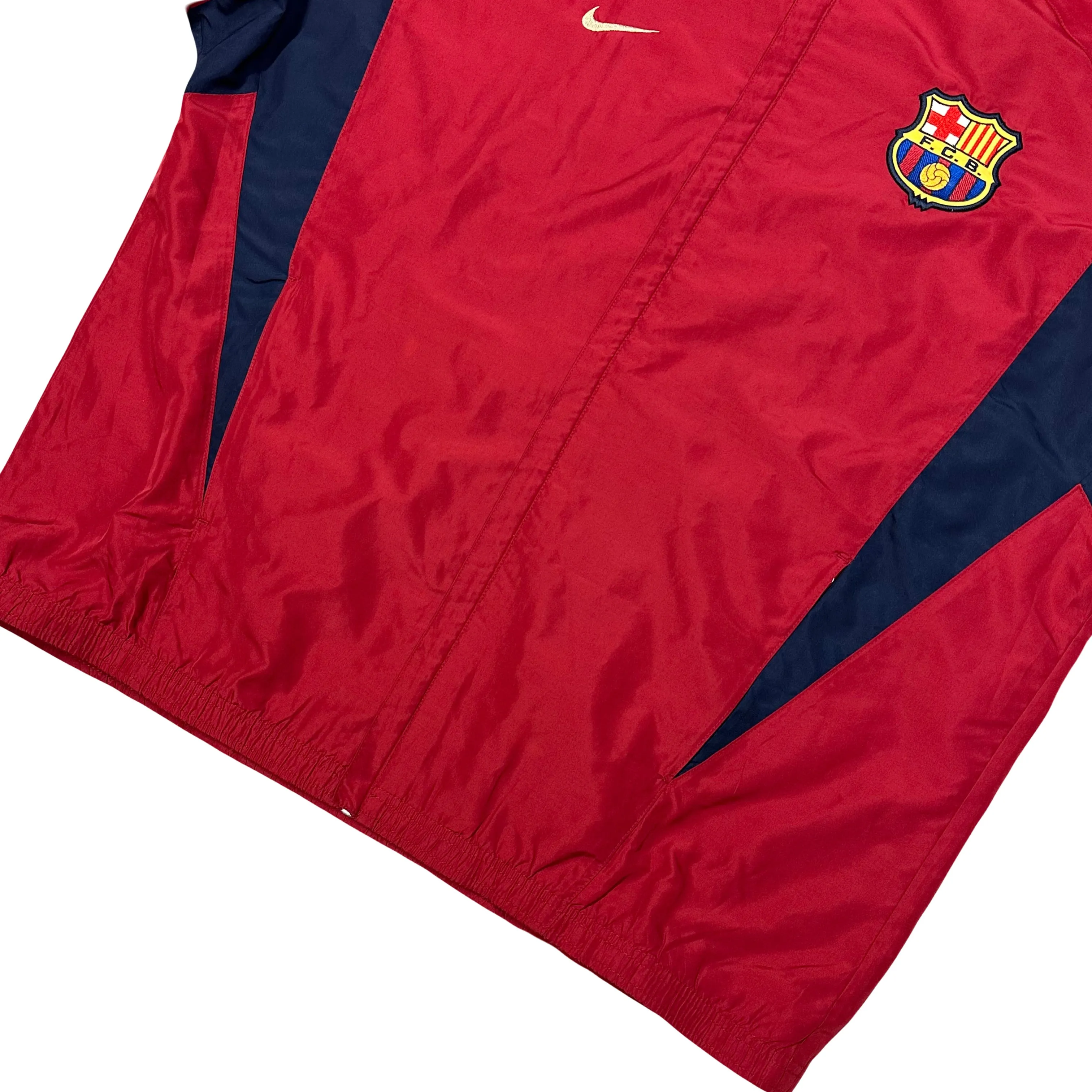 Nike Barcelona 2002/03 Tracksuit Top In Red ( XL )