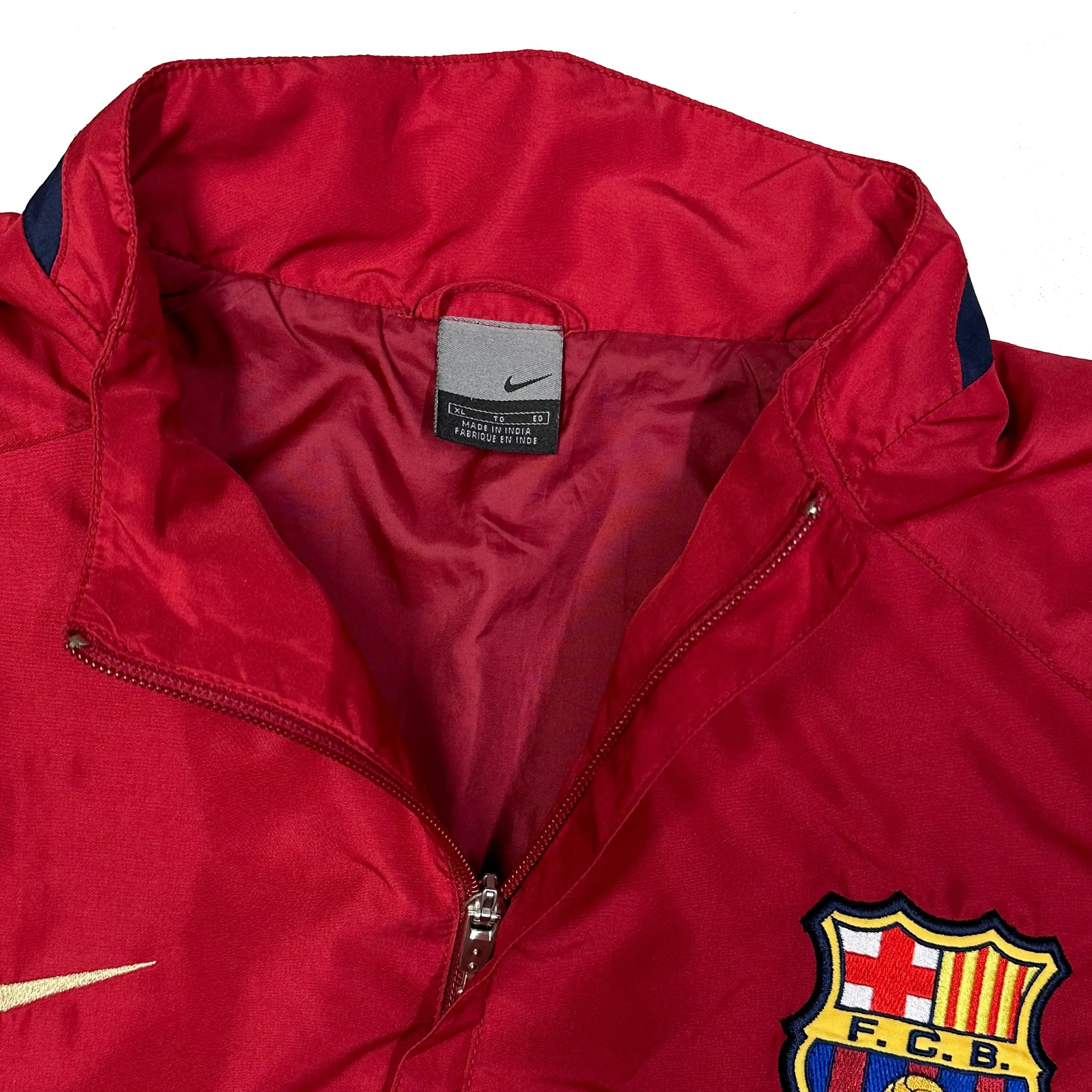 Nike Barcelona 2002/03 Tracksuit Top In Red ( XL )