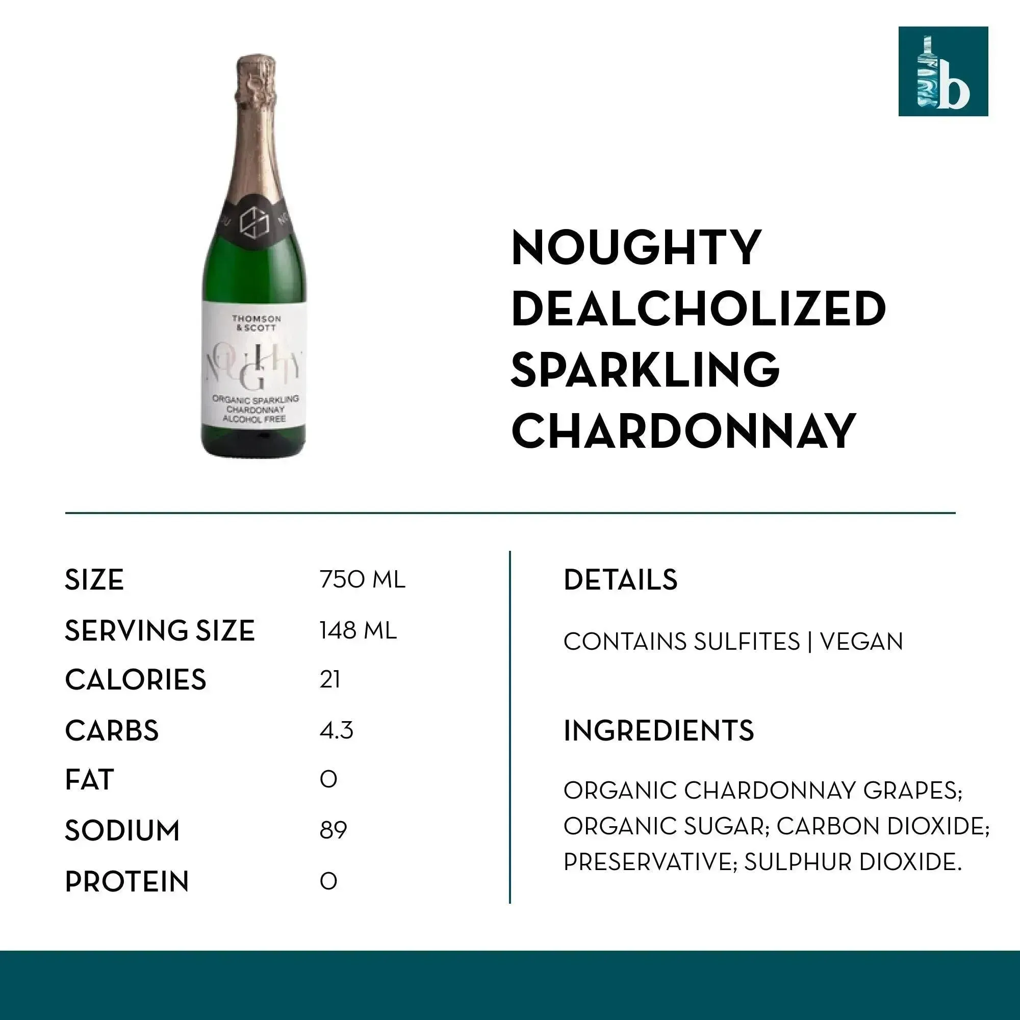 Noughty Dealcholized Sparkling Chardonnay