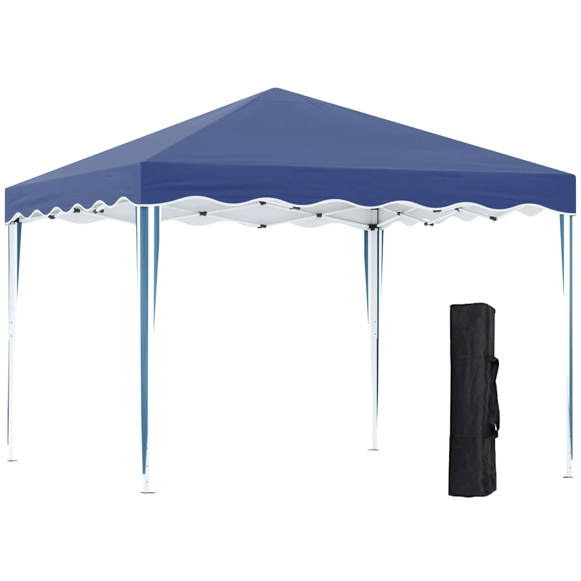 Outsunny 3x3(m) Pop Up Gazebo Marquee Tent for Garden w/ Carry Bag Blue