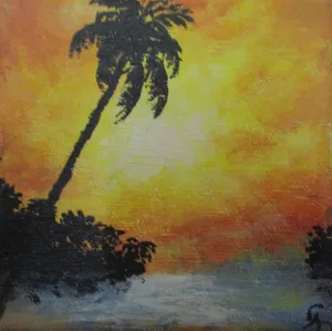 Palm Sunset - Art Print