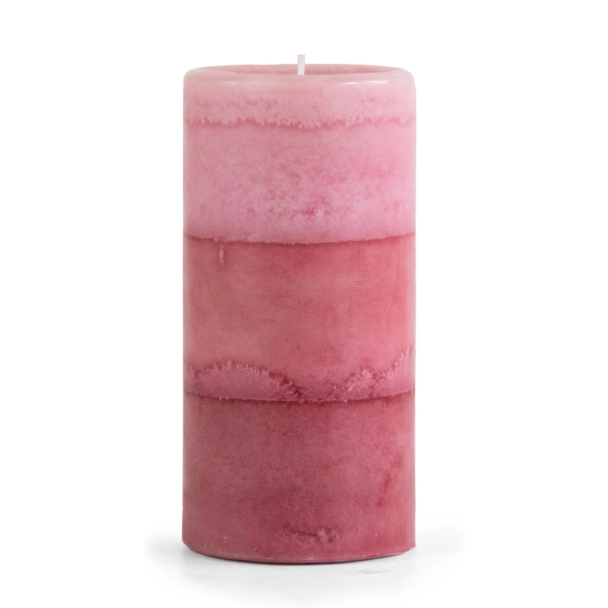 Pier 1 Pink Champagne 3x6 Layered Pillar Candle