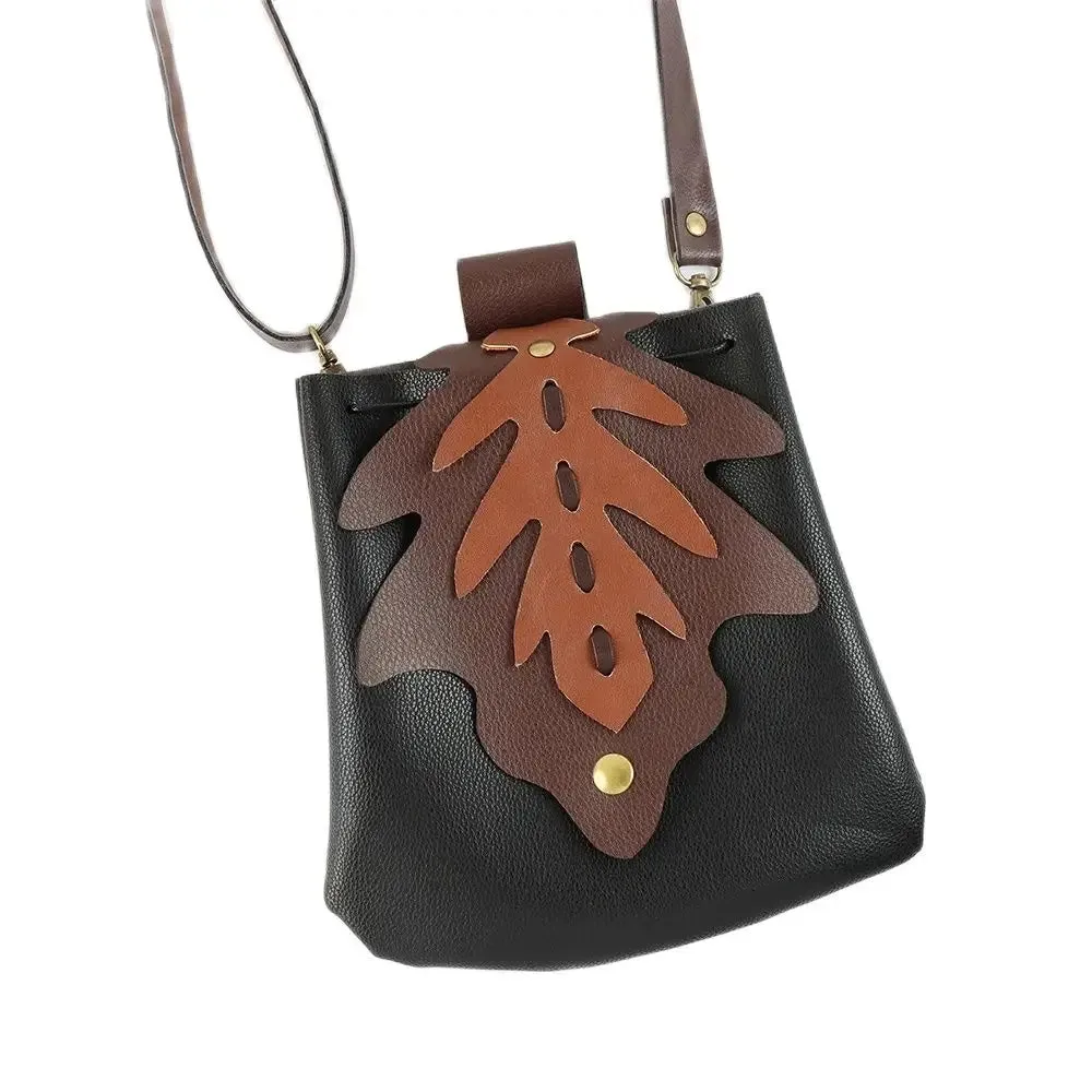 PU Leather Leaf Foldable Belt Viking Bag