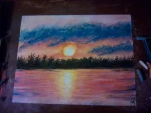 " Glowing Fun " ~ Original Pastel Painting