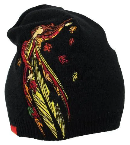 "Leaf Dancer" Embroidered Toque, artwork by Native artist Maxine Noel