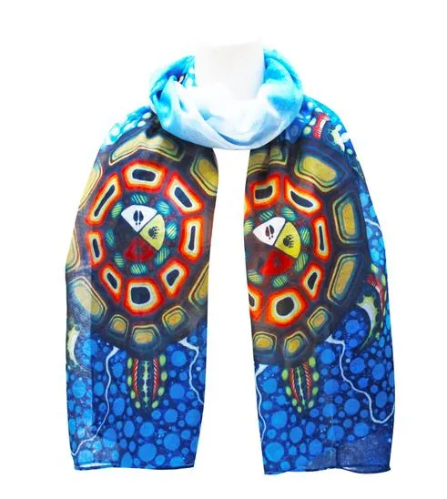 "Medicine Turtle" Scarf, design by Native Artist James Jacko