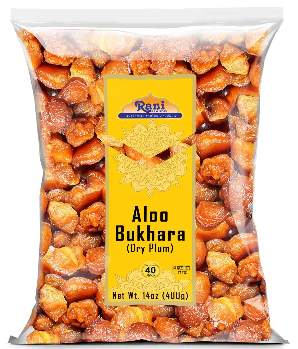 Rani Aloo Bukhara (Dry Plum) 14oz (400g) ~ All Natural | Salt Free | Vegan | Gluten Friendly | NON-GMO | Kosher | Indian Origin