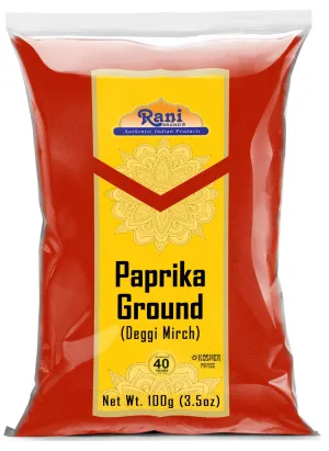 Rani Paprika (Deggi Mirch, Low Heat, Low Heat) Spice Powder, Ground 3.5oz (100g) ~ All Natural, Salt-Free | Vegan | No Colors | Gluten Friendly | NON-GMO | Kosher | Indian Origin