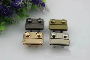 Rectangle twist Lock 40mm 1 5/8" Purse Charm Organizer Luggage Hardware Antique Gold Lock And Key Closure Small Bag Clutch Metal Accessories