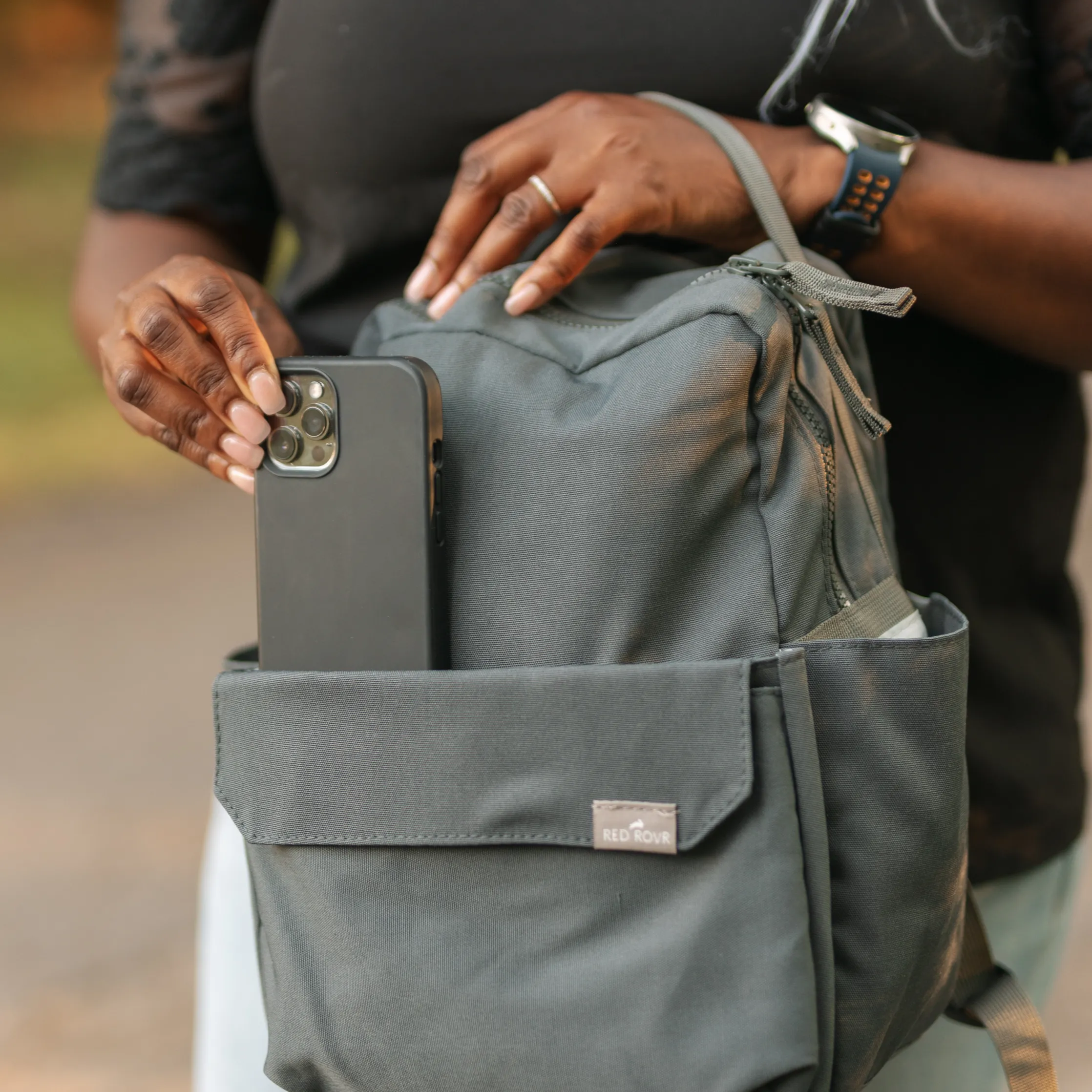 Red Rovr® Mini Roo Backpack - Charcoal