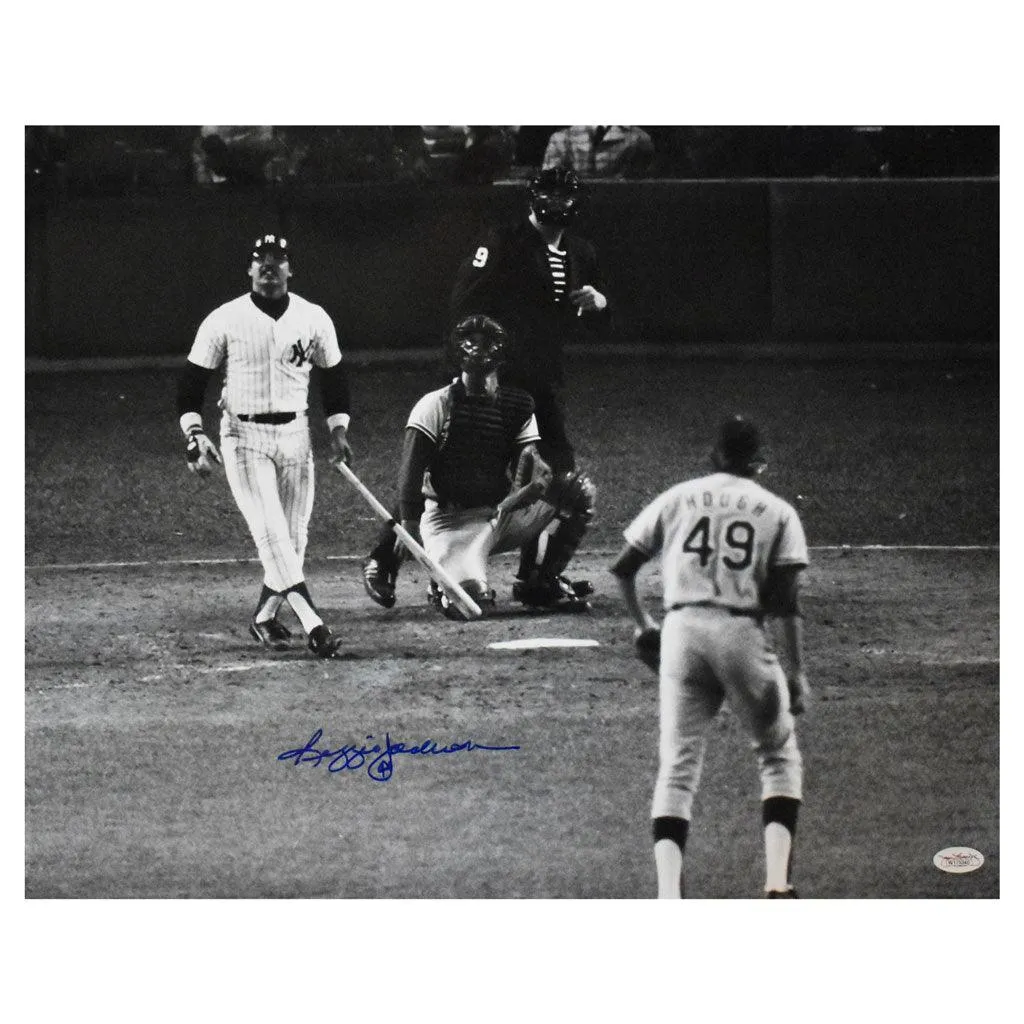 Reggie Jackson Signed And Inscribed 44 16x20 (JSA Witnessed)