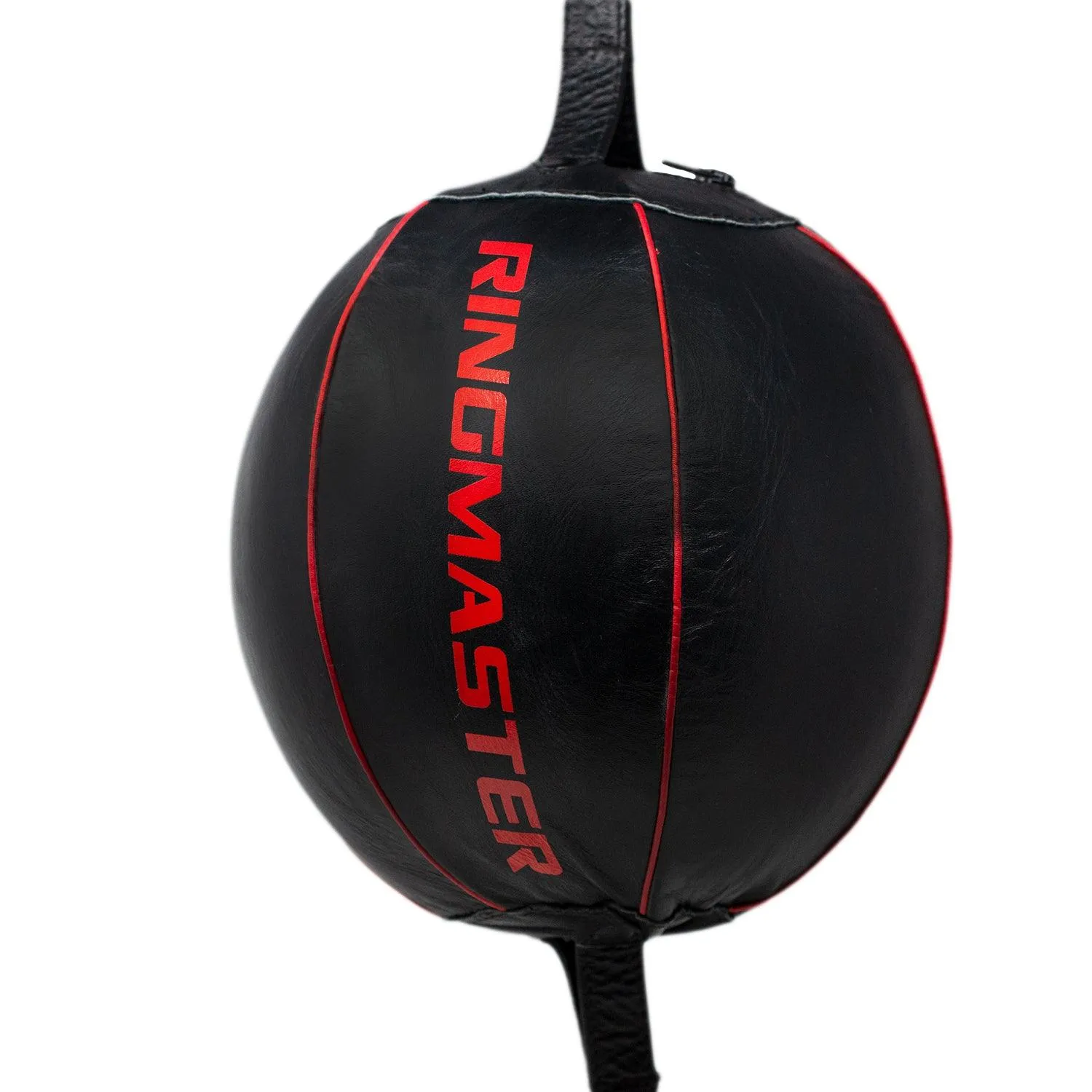 RingMaster Sports Double End Round Speed Ball Champion Series Genuine Leather Red/Black