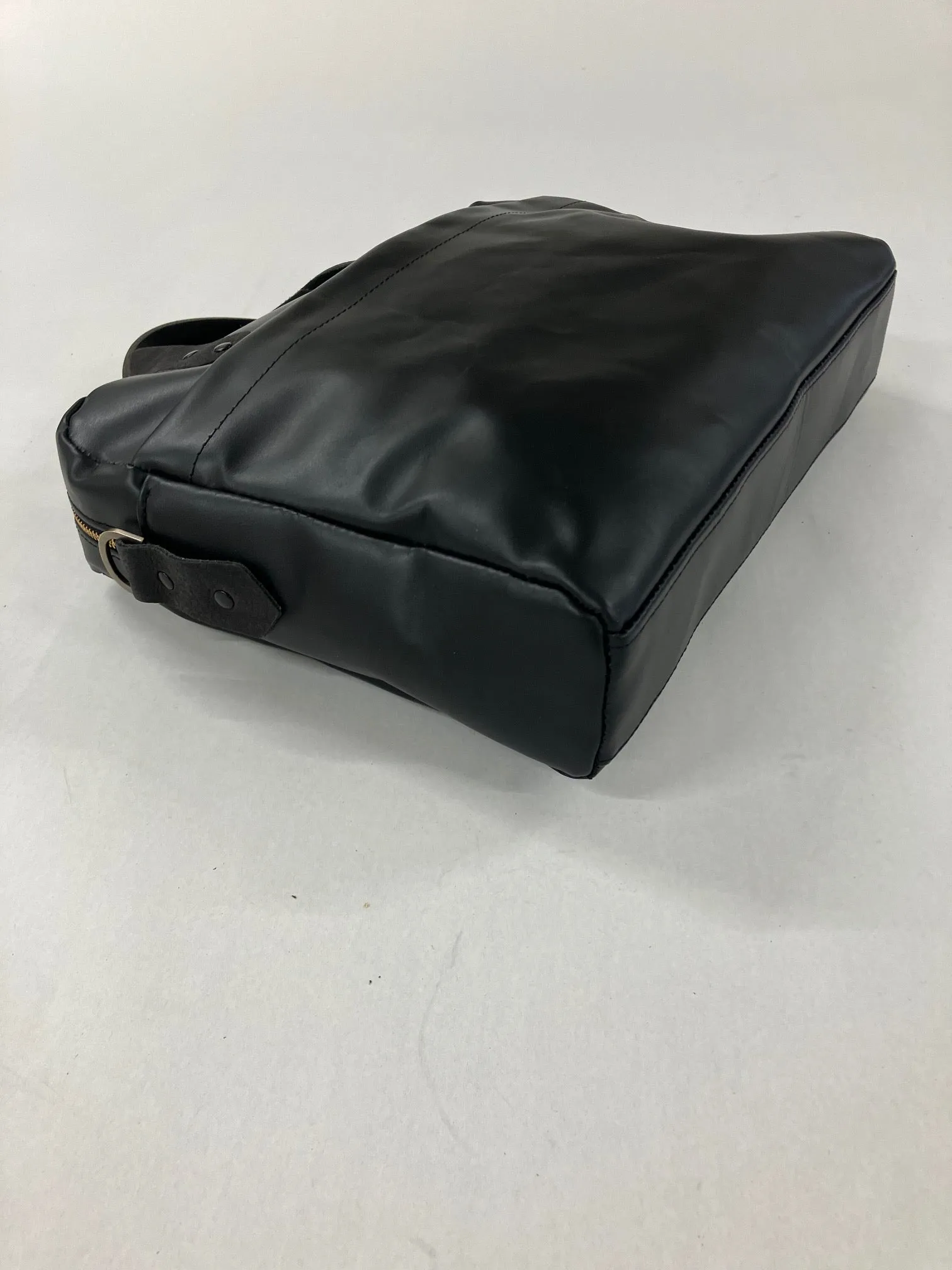 SAMPLE - ONE OF A KIND Leather briefcase, attache case, messenger bag in black leather