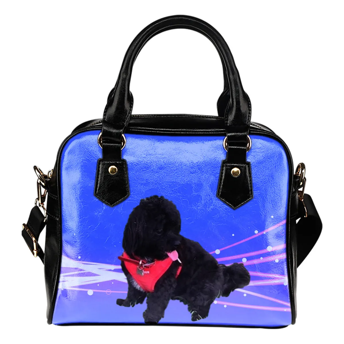 Shih Poo Shoulder Bag - Black