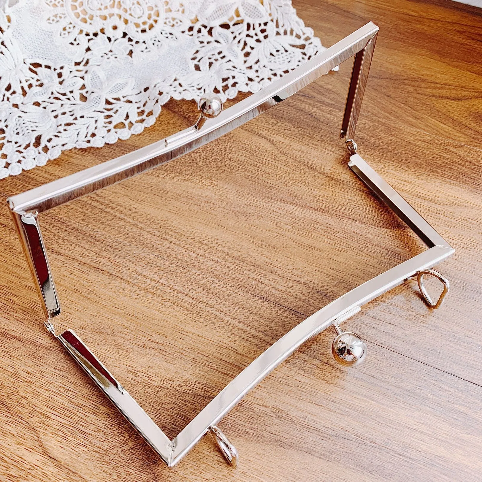 Silver Purse Frame Ladder- Shaped 20cm x 9cm