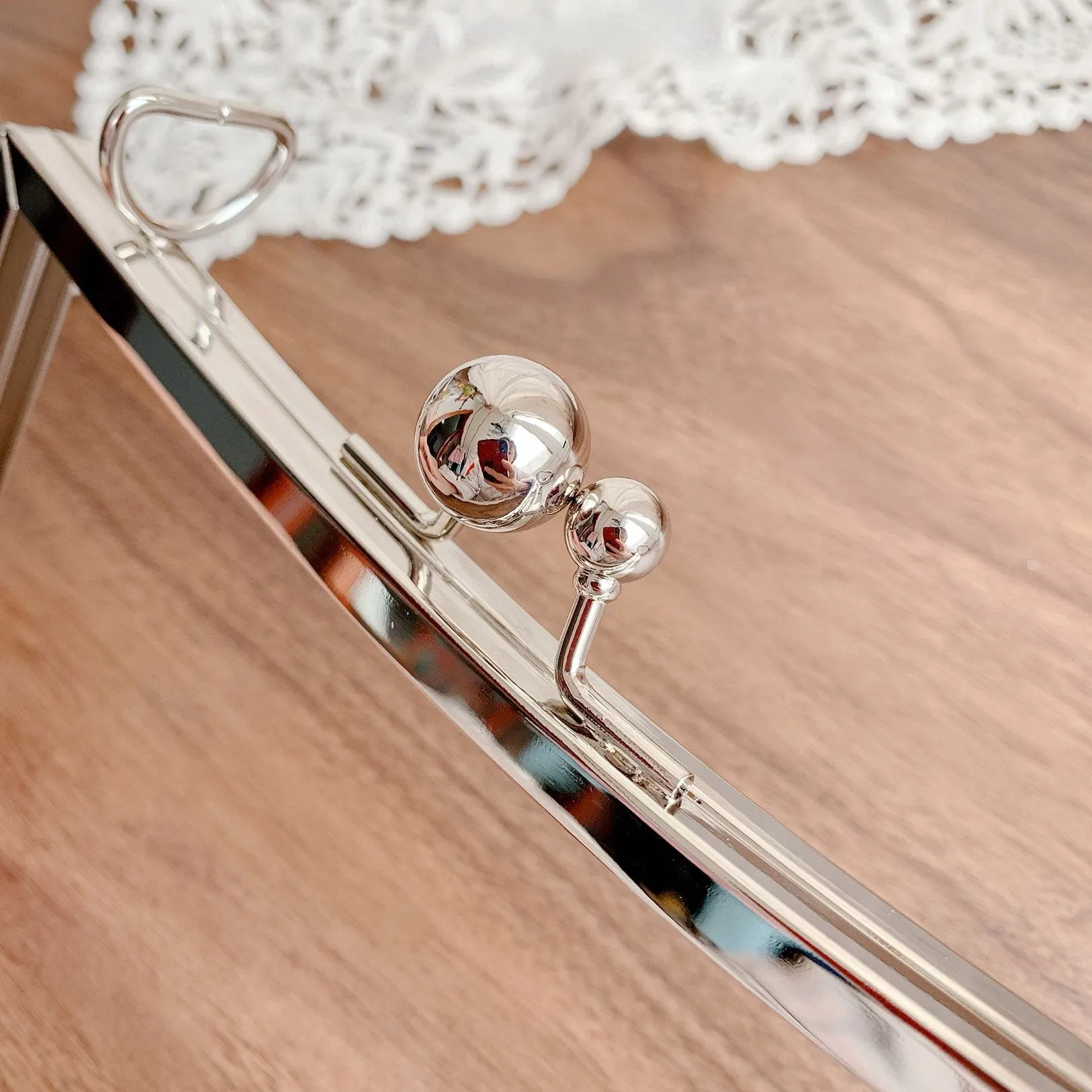 Silver Purse Frame Ladder- Shaped 20cm x 9cm