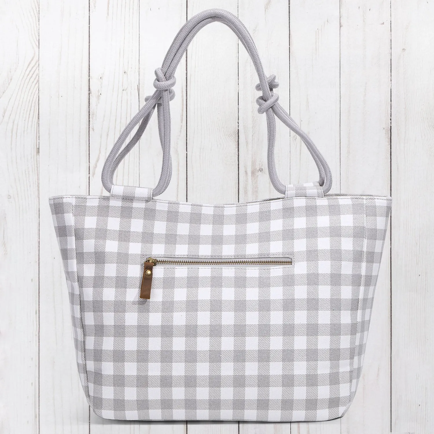 Smoky Gray Check Bag