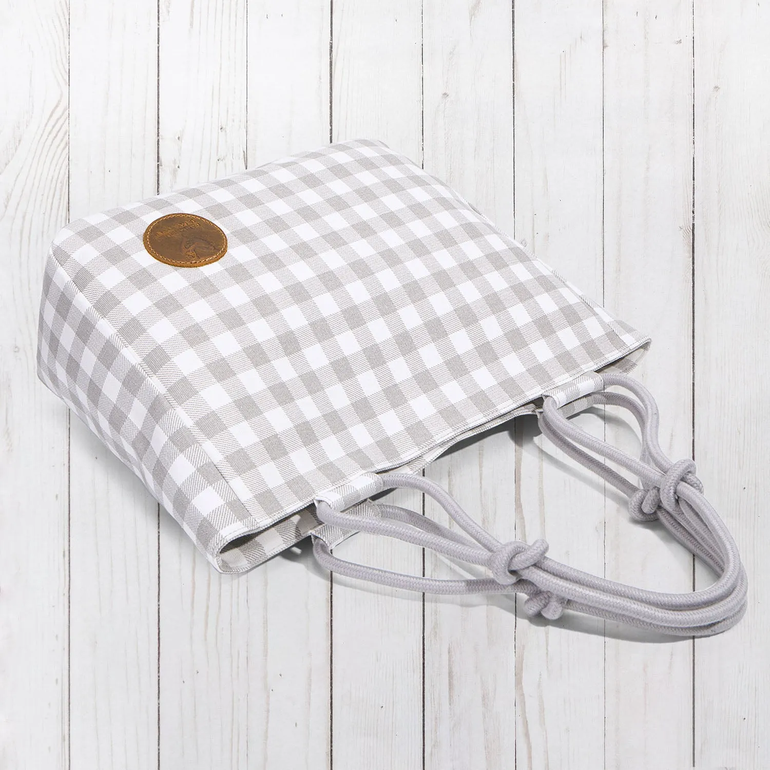 Smoky Gray Check Bag